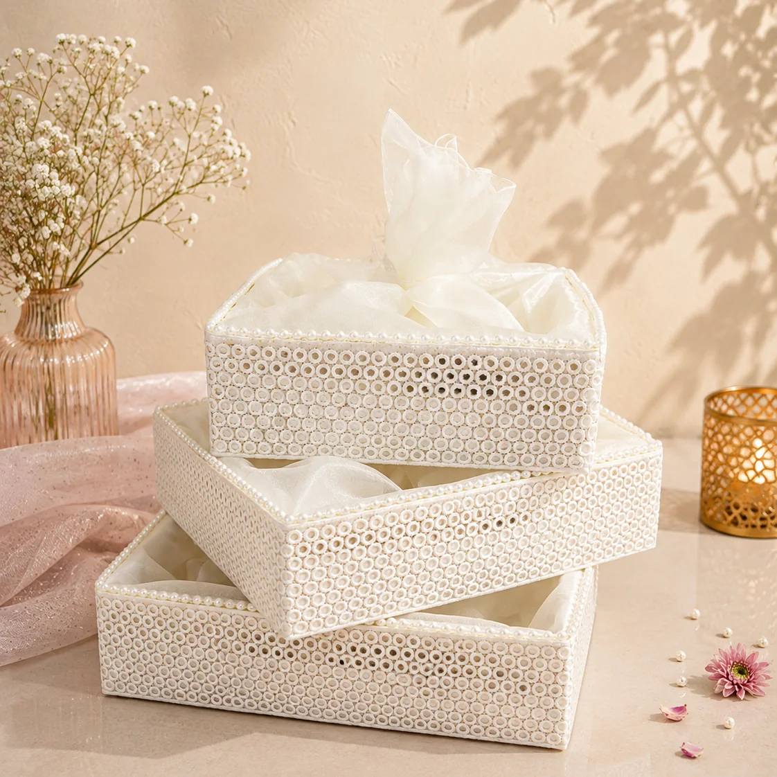White Pearl Basket